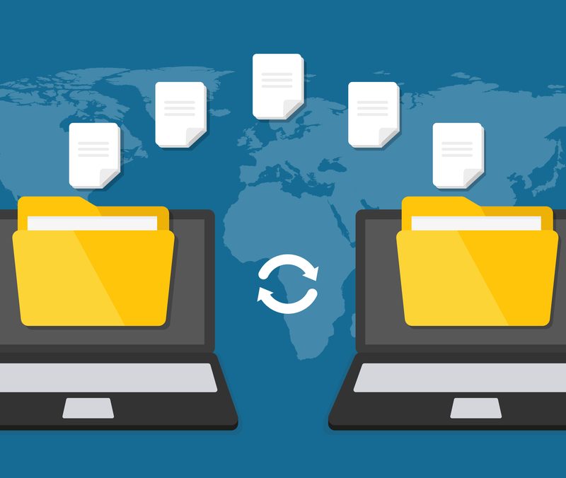 Digital file sharing between two laptops