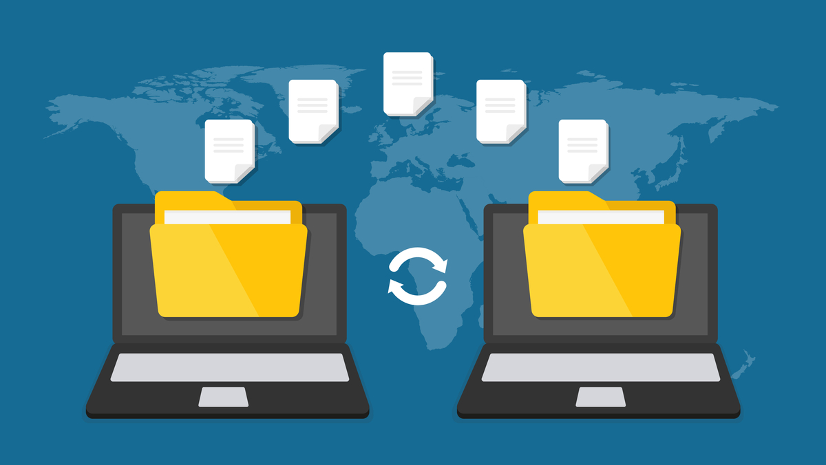 Digital file sharing between two laptops