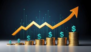 arrow going up, savings increasing, ROI concept.