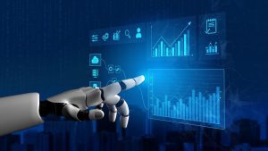 AI-generated interface showing seamless data integration from cloud and database into automated analytics dashboard for business insights and performance monitoring 